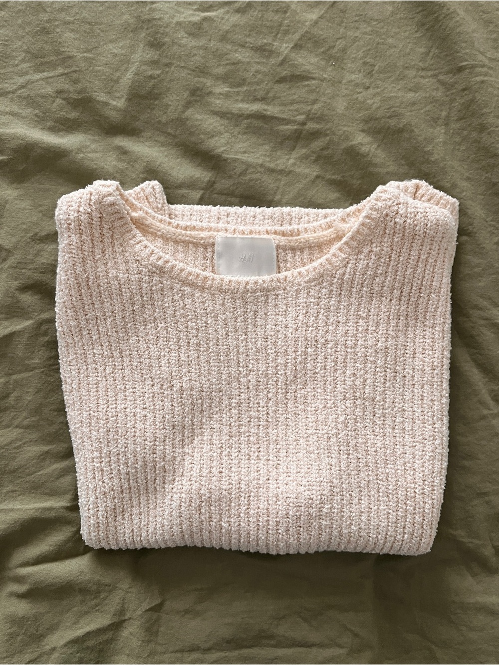 H&M Cream Crewneck Top